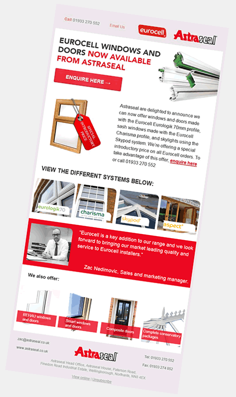 Astraseal email marketing by Insight Data