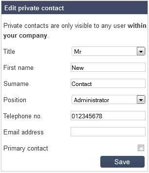 Add a private record to Salestracker CRM to manage all sales and marketing data in one place