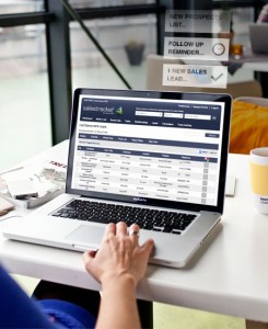 Laptop showing Salestracker interface