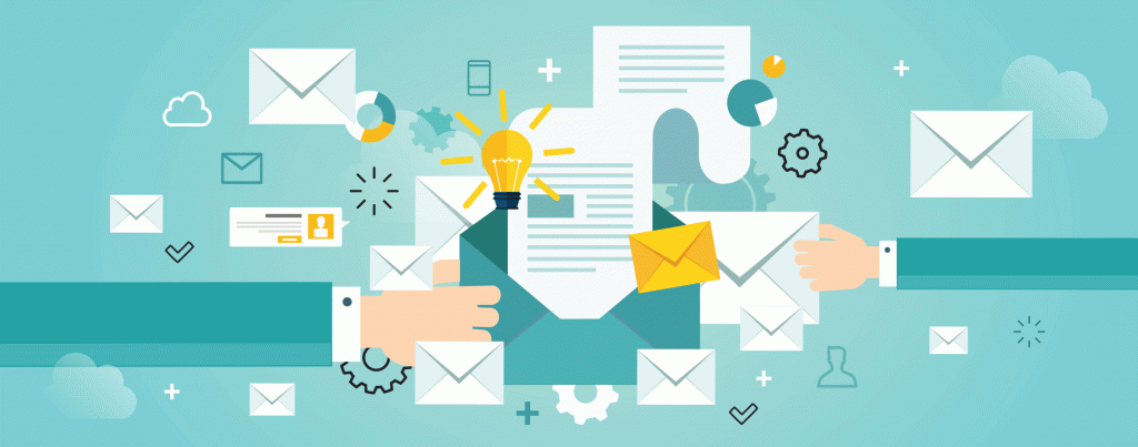 Animation of mail being sent