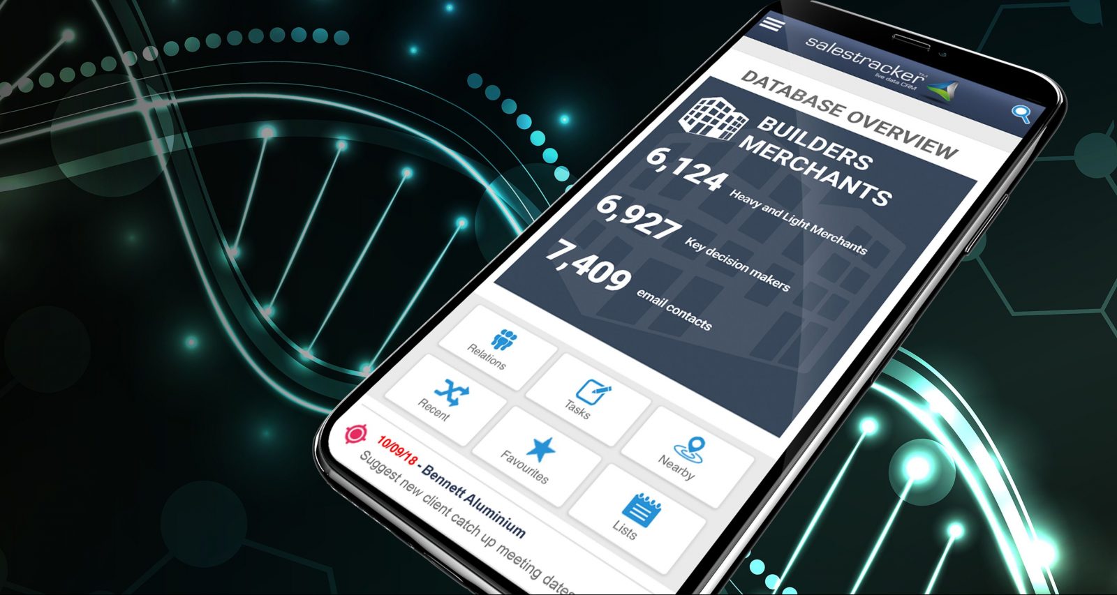 Salestracker mobile view