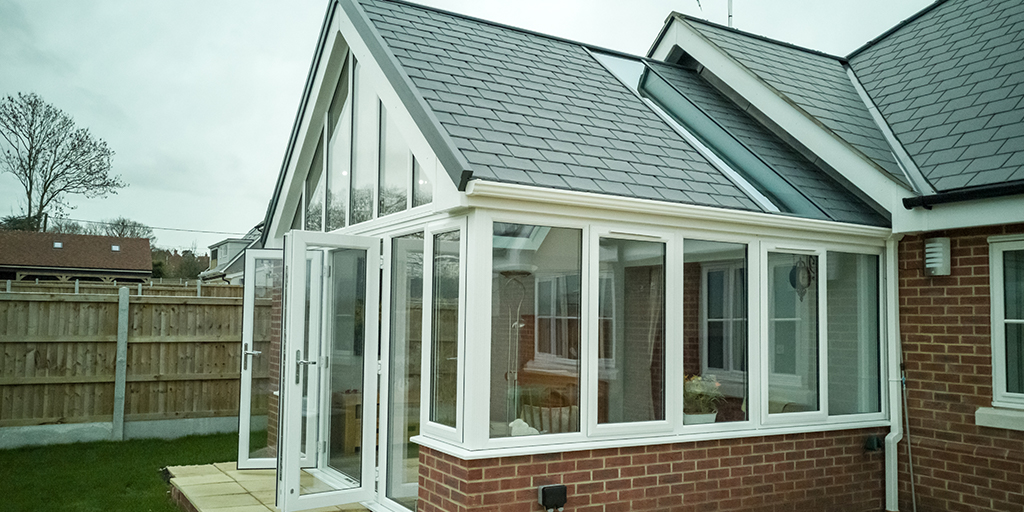 Tiled conservatory roof
