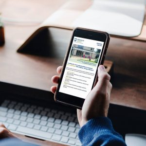 Milwood Group website on mobile