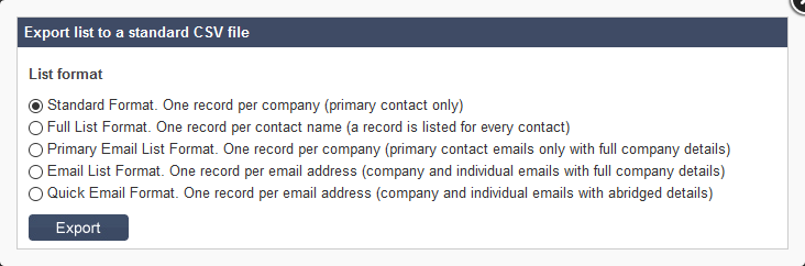 Salestracker - Relationships Export