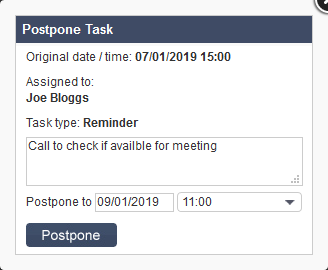 Salestracker - Tasks Postpone